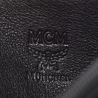 MCM Lambskin Large Zip Around Wallet Black 8 of 15