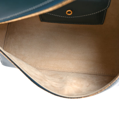 Loro Piana Smooth Calfskin Extra Bag L27 New Petrolio 5 of 10