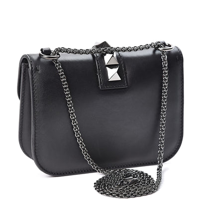 Valentino Garavani Vitello Small Glam Lock Rockstud Flap Black 2 of 8