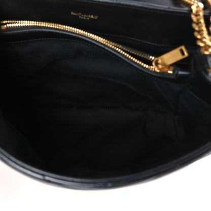 Saint Laurent Calfskin Y Quilted Monogram Medium Loulou Chain Satchel Black 5 of 9