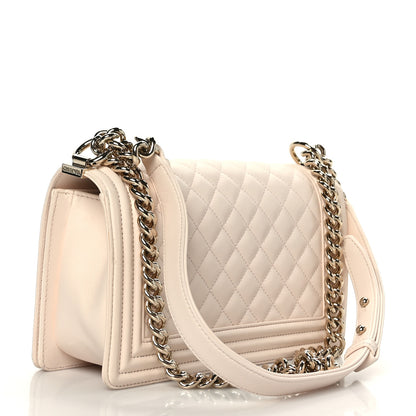 Chanel Lambskin Quilted Medium Boy Flap Light Pink 3 of 9