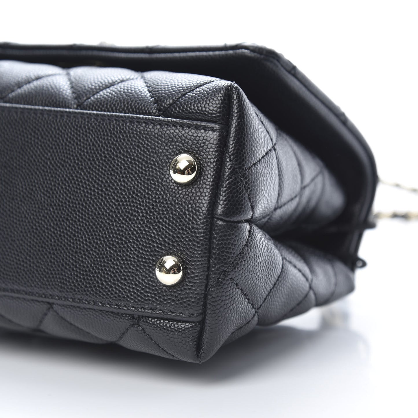 Caviar Quilted Extra Mini Coco Handle Flap Black