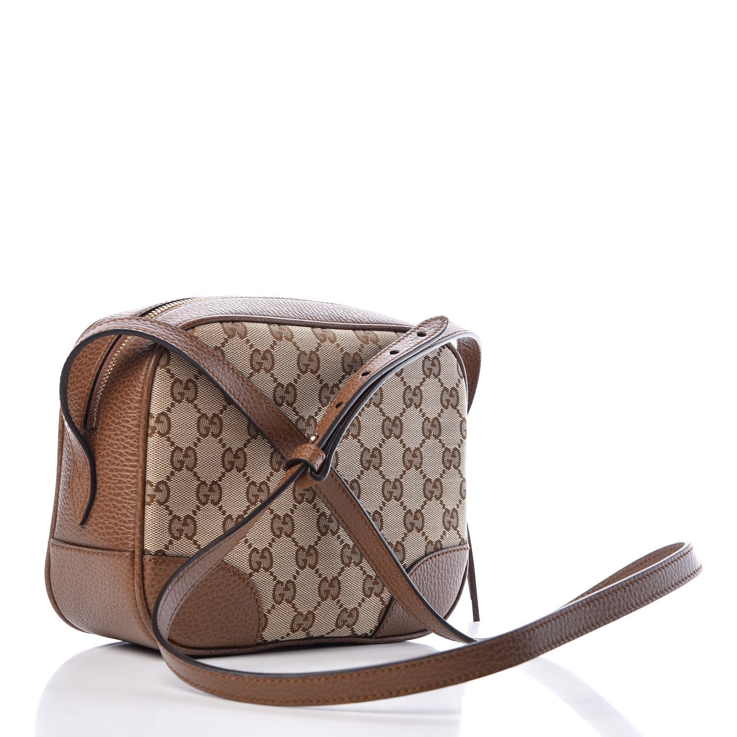 Gucci Monogram Mini Bree Messenger Bag Beige Tabacco 3 of 7