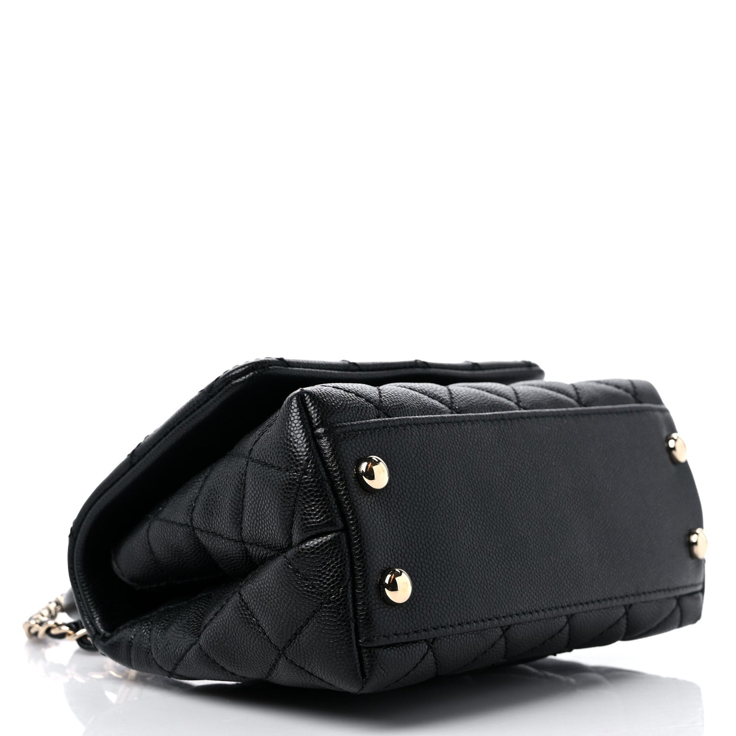 Caviar Quilted Extra Mini Coco Handle Flap Black