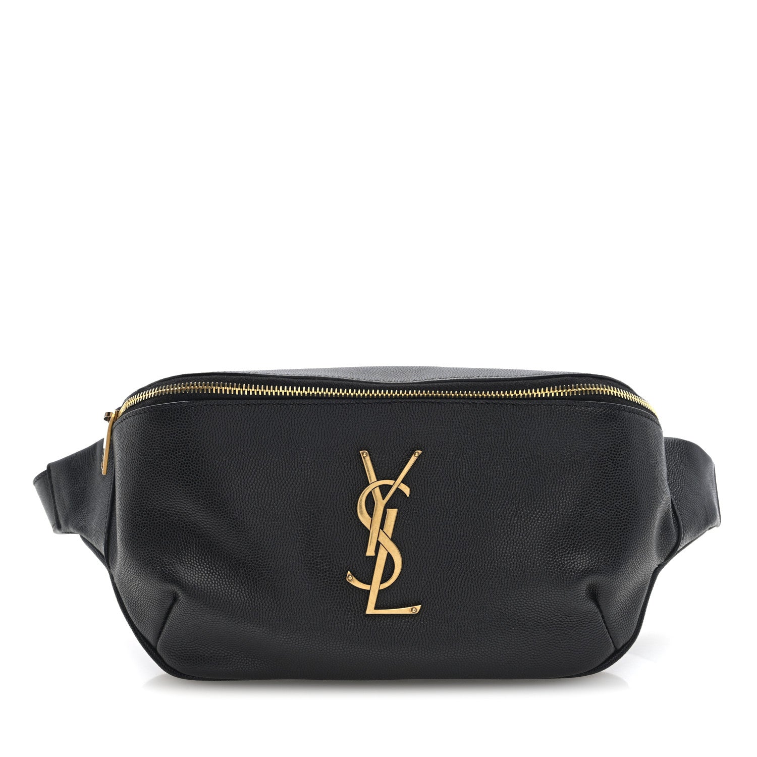 Saint Laurent Grain De Poudre Monogram Belt Bag Black 1 of 9