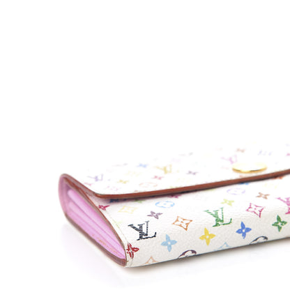 Louis Vuitton Monogram Multicolor Sarah Wallet White Litchi 6 of 13