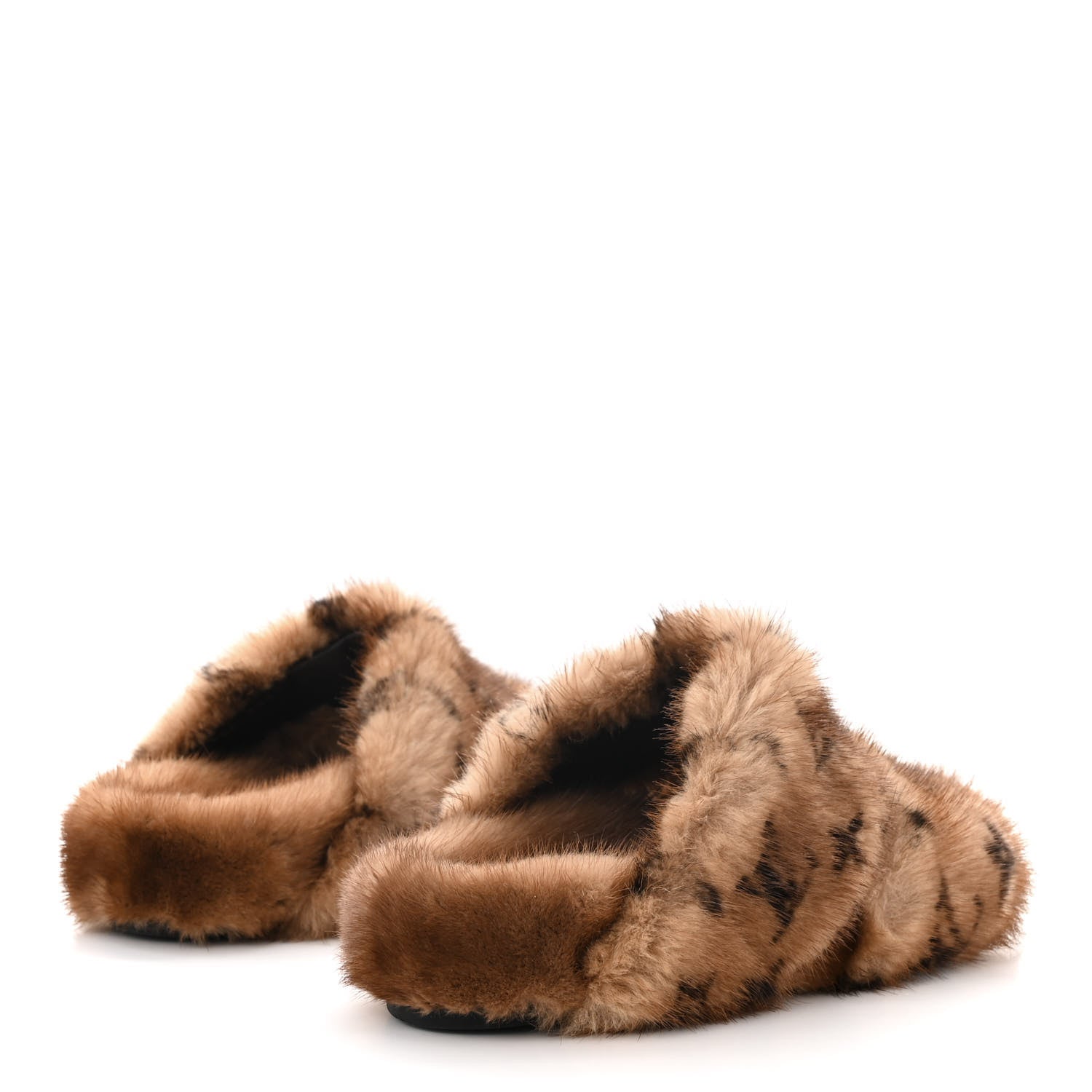 Louis Vuitton Mink Fur Bom Dia Slippers 36 Cognac 4 of 9