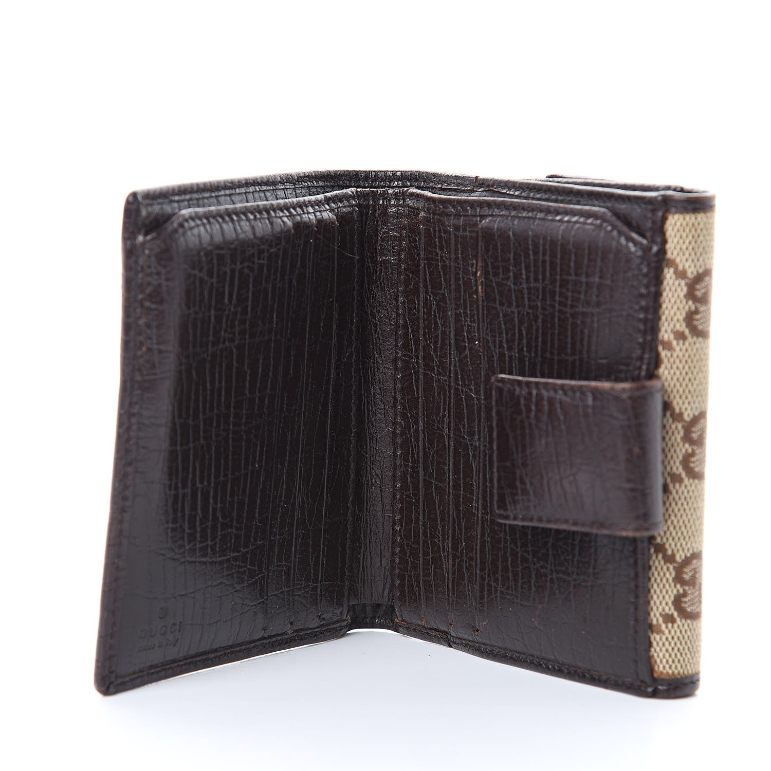 Gucci Monogram Bamboo Bar French Flap Wallet Brown 5 of 10