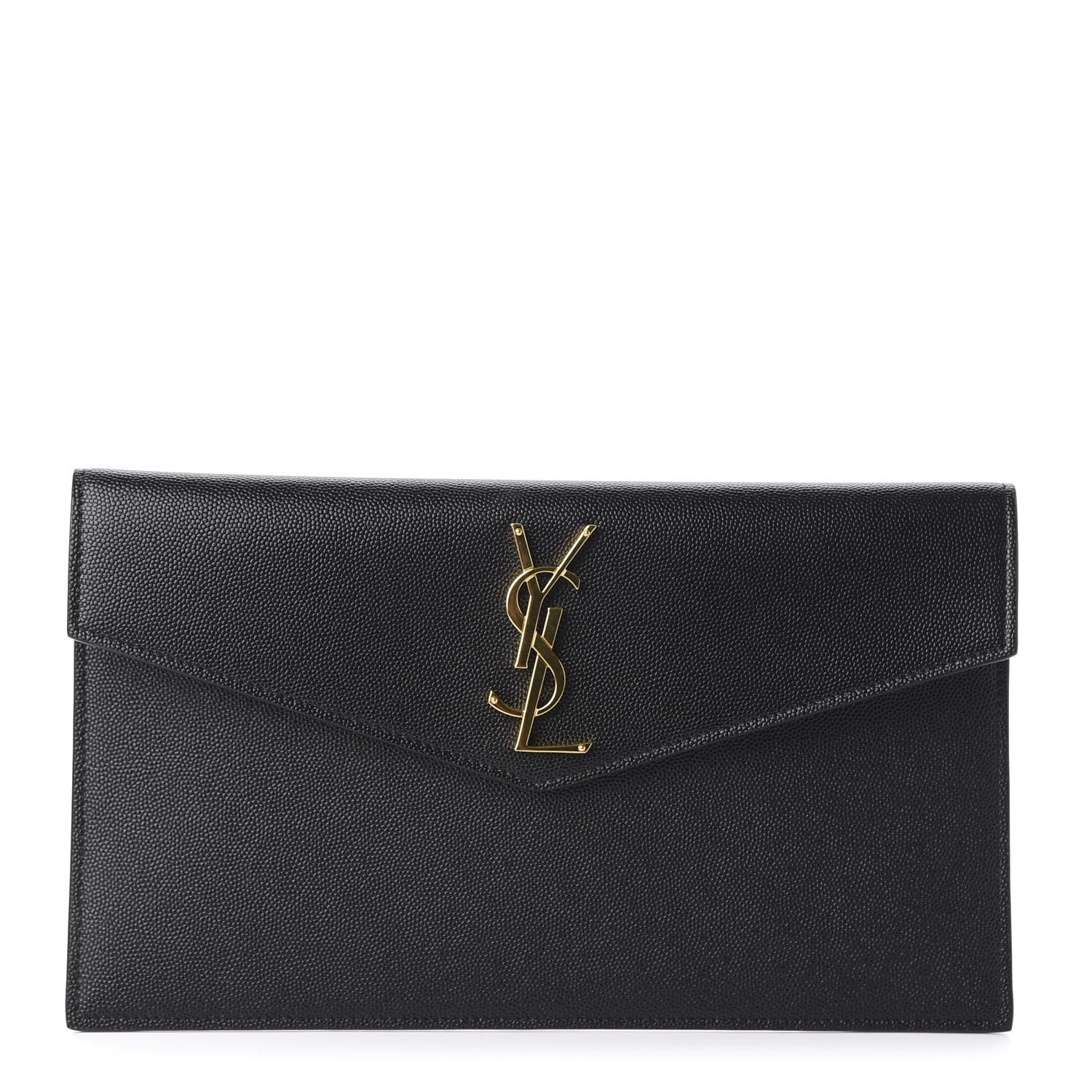 Saint Laurent Grain De Poudre Uptown Pouch Black 1 of 10