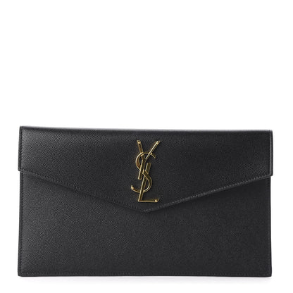 Saint Laurent Grain De Poudre Uptown Pouch Black 1 of 10