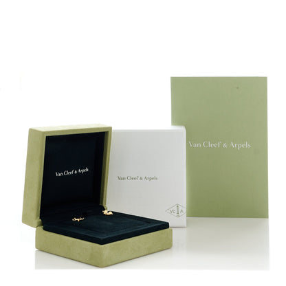 Van Cleef & Arpels 18K Yellow Gold Diamond Mini Frivole Earrings 2 of 5