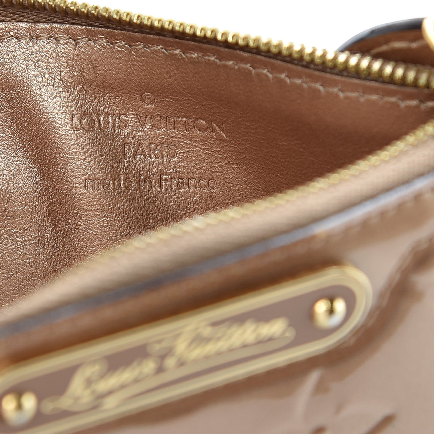 Vernis Key Pouch Beige Poudre
