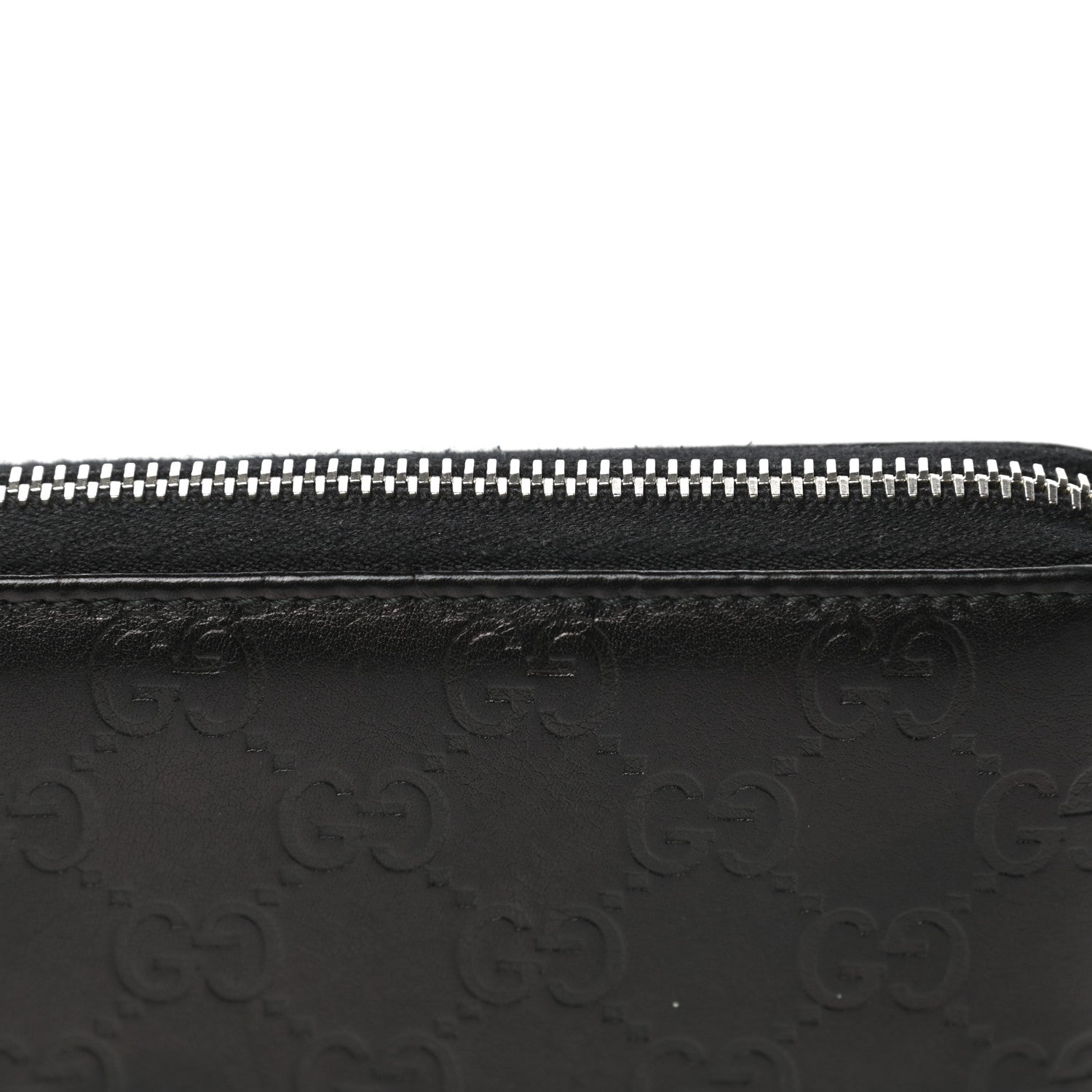 Gucci Guccissima Large Twins Zip Around Wallet Black 10 of 11