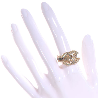 Chanel Paris Byzance Crystal CC Ring 6.5 Gold 2 of 4