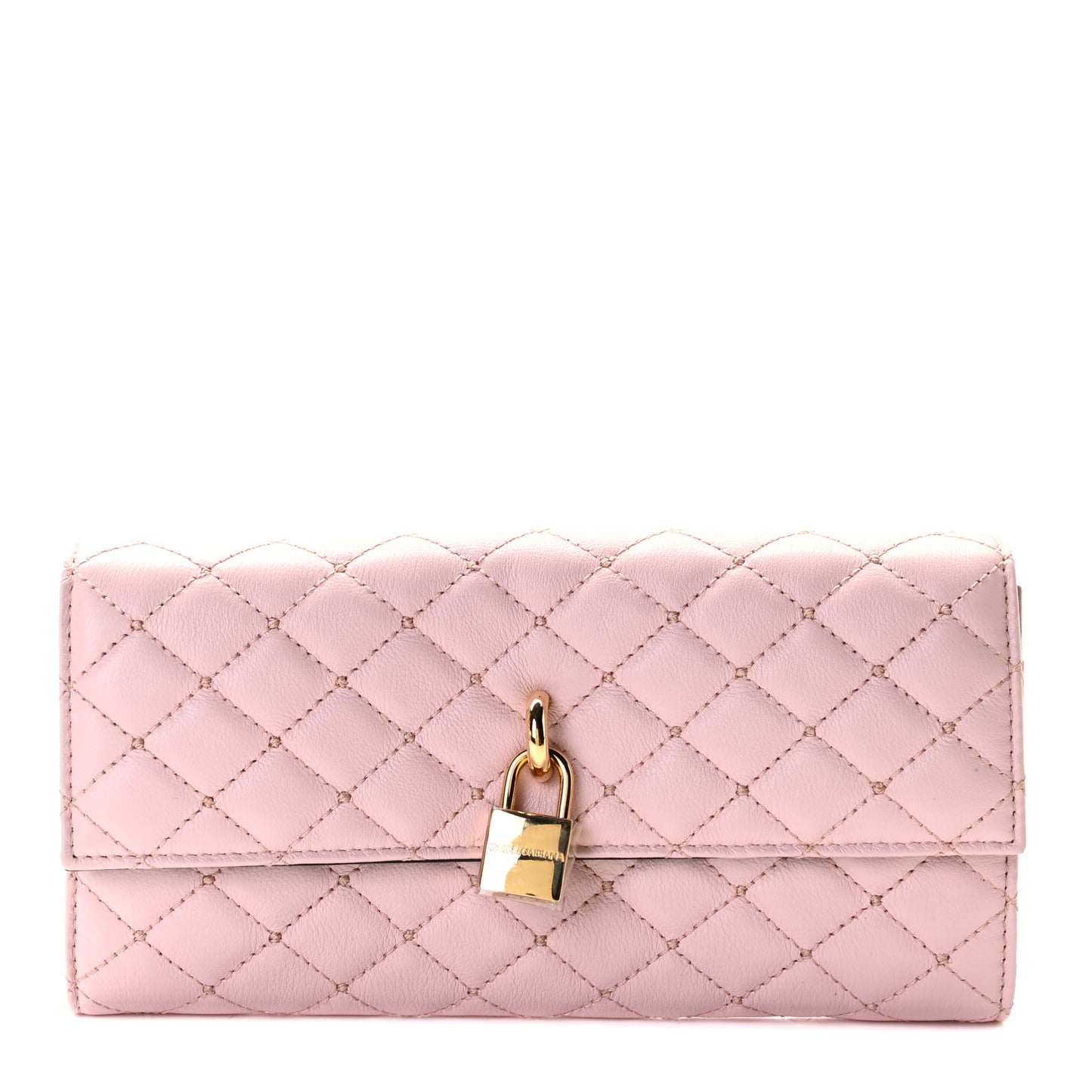 Vitello Quilted Continental Wallet Rosa
