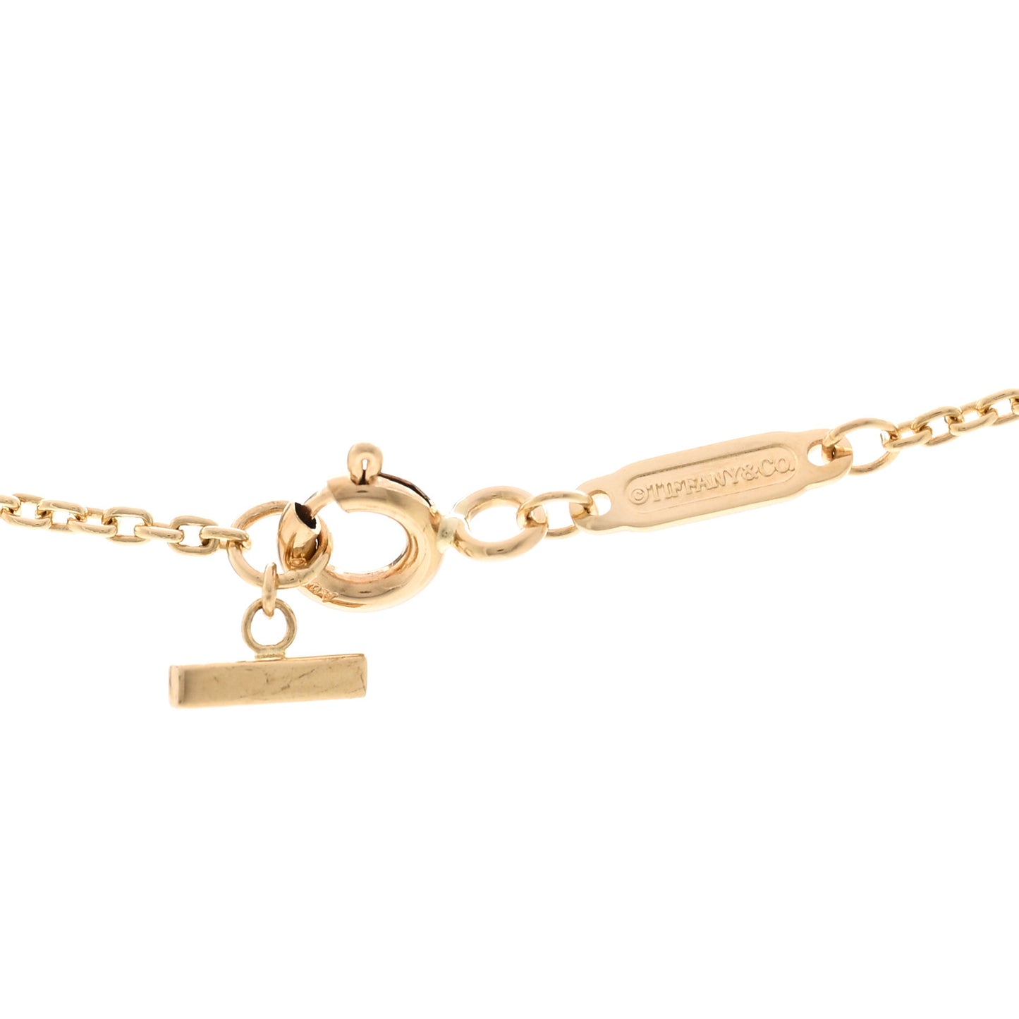 18K Yellow Gold Diamond .19ctw Medium T Smile Pendant Necklace