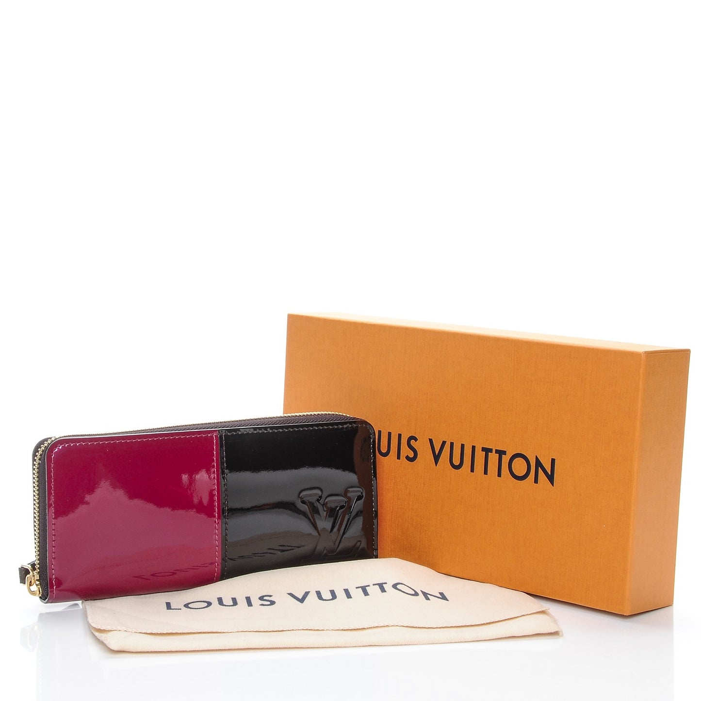Patent Miroir Clemence Wallet Magenta Black