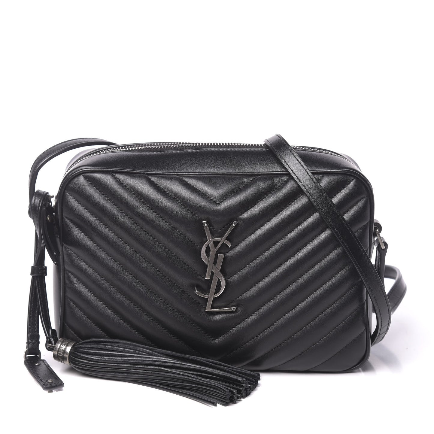 Calfskin Matelasse Monogram Lou Camera Bag Black