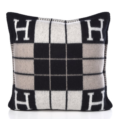 Hermes Wool Cashmere Avalon III Pillow PM Ecru Black 3 of 6