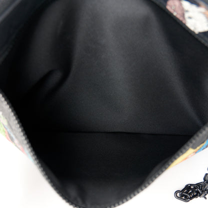 Louis Vuitton Taurillon Monogram Embroidered Cartoon LV Friends A4 Pochette Black 6 of 9