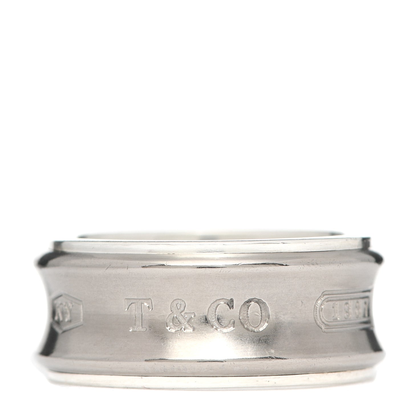 Sterling Silver Titanium 1837 Band Ring 49 5
