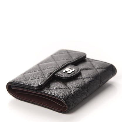 Chanel Caviar Quilted Compact Flap Wallet Black 4 of 8