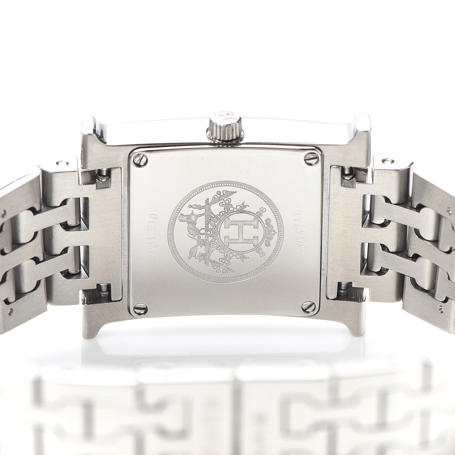 Hermes Stainless Steel 21mm Heure H Hour Quartz Watch Blue 4 of 6