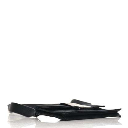 Fendi Recycled Nylon Vitello Grace Light Pequin Baguette Belt Pouch Black 4 of 9