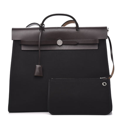 Hermes Toile Vache Hunter Herbag Zip 39 MM Black 1 of 12
