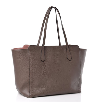 Gucci Dollar Calfskin Medium Swing Tote Grey Field Soft Pink 3 of 9