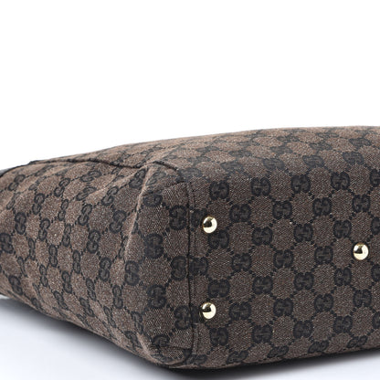Gucci Monogram Crest Tote Brown 5 of 9