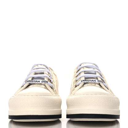 Christian Dior Canvas Lurex Oblique Walk'N'Dior Platform Sneakers 36 Pale Gold 3 of 10