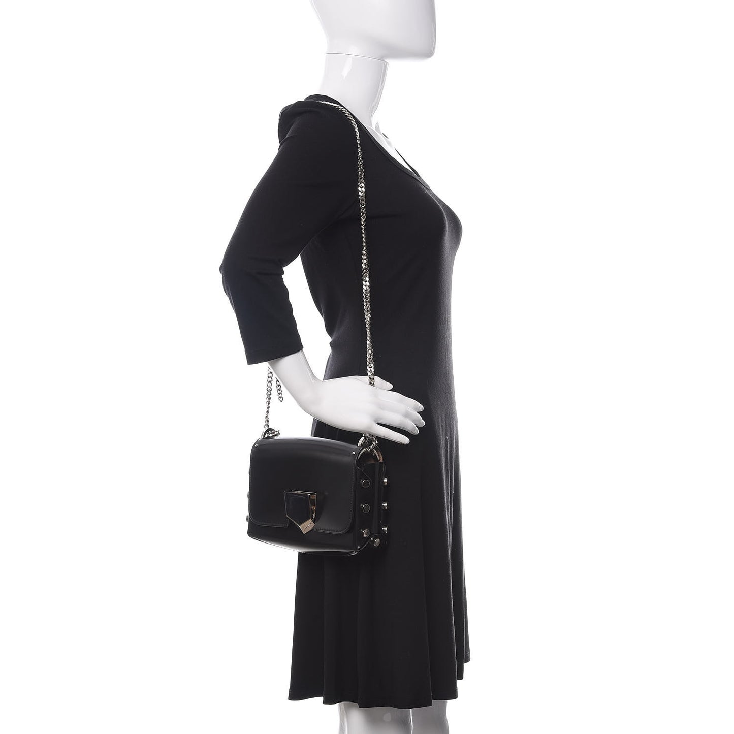 Spazzolato Lockett Petite Shoulder Bag Black