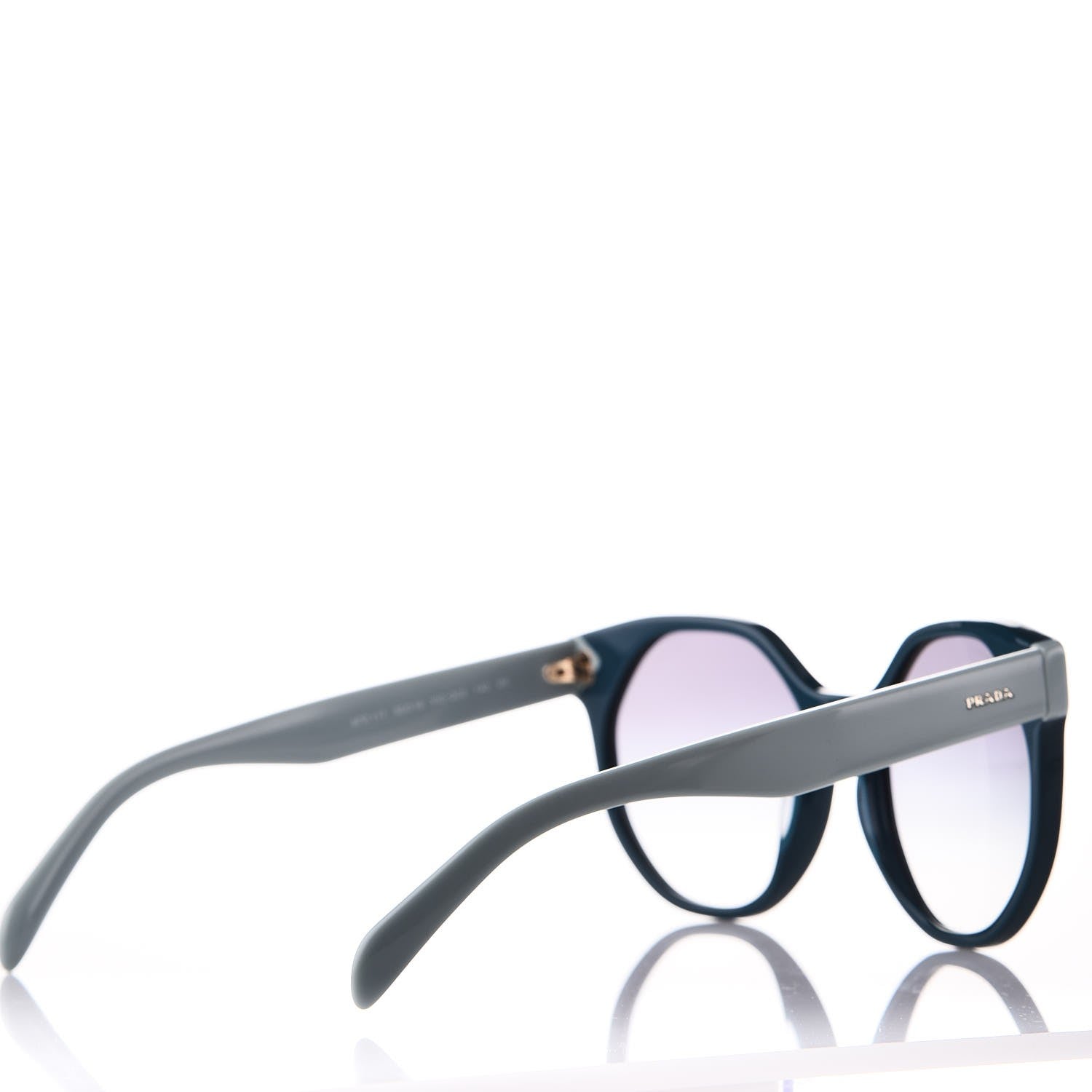 Prada Round Sunglasses SPR 11T Blue 4 of 7