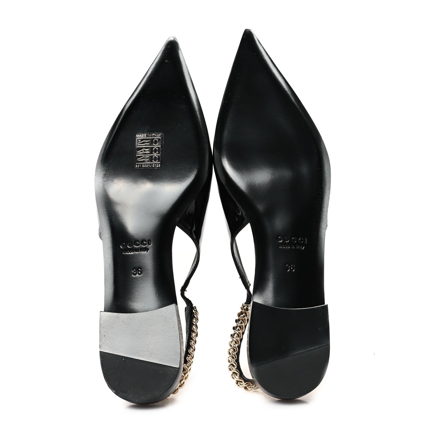 Gucci Patent Signoria Ballet Slingback Ballet Flat 36 Black 6 of 10