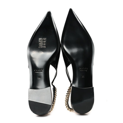 Gucci Patent Signoria Ballet Slingback Ballet Flat 36 Black 6 of 10