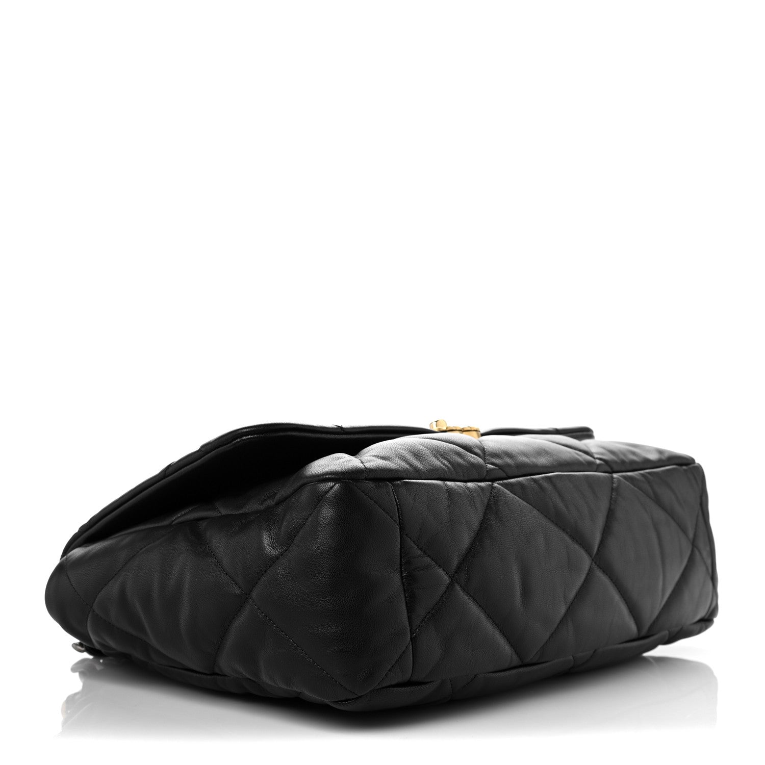 Chanel Goatskin Quilted Maxi Chanel 19 Flap Black 4 of 8