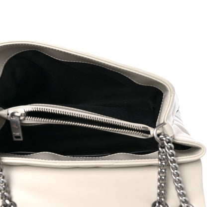 Saint Laurent Calfskin Y Quilted Monogram Small Loulou Chain Satchel Crema Soft 4 of 8