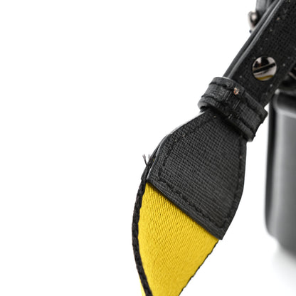 Off-White Calfskin Diag Flap Bag Black White 14 of 15