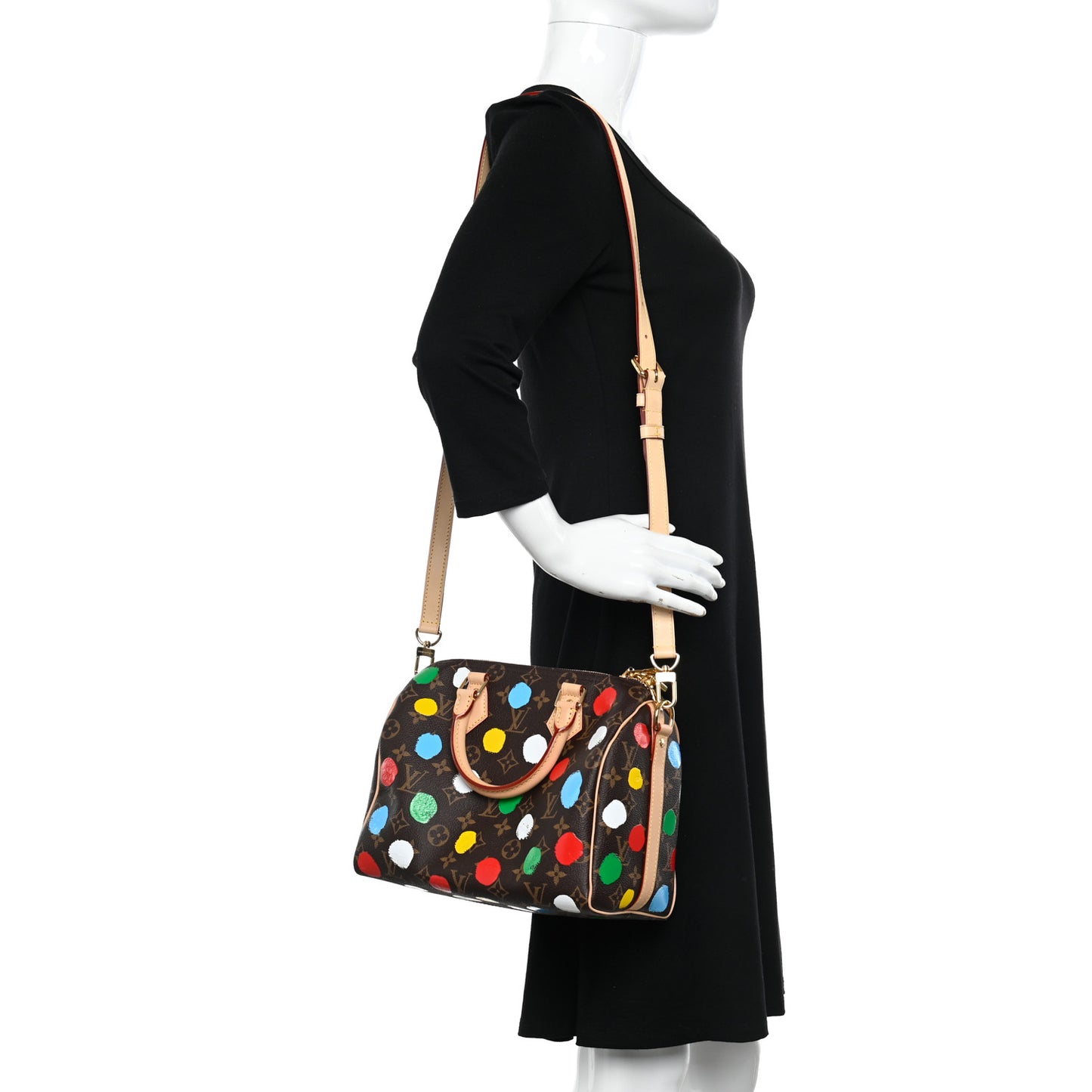 LV X YK Monogram Speedy Bandouliere 25 Multicolor
