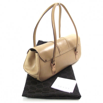 Gucci Leather Fold Over Satchel Beige 3 of 10
