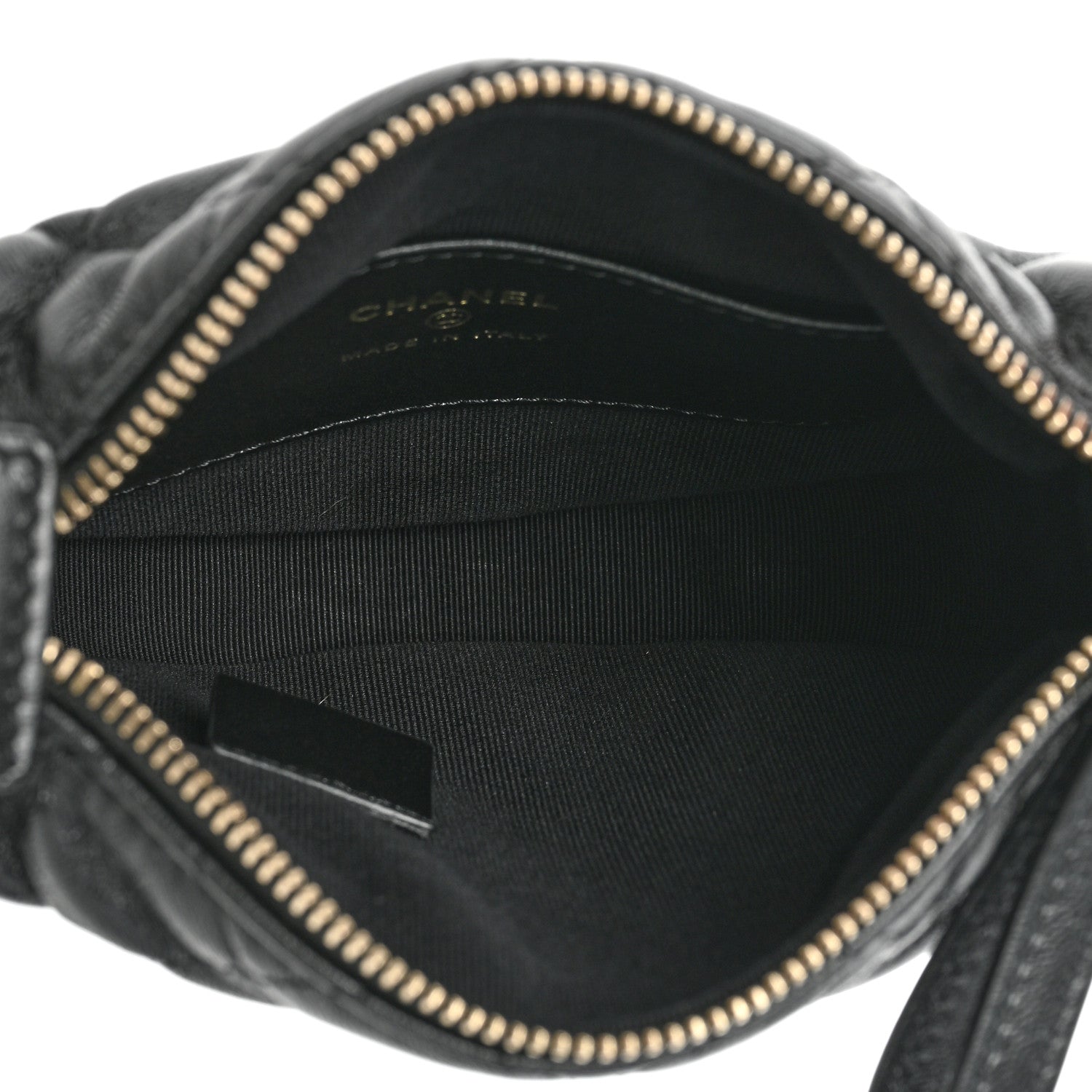 Chanel Lambskin Quilted Chain Around Pouch Hobo Black 5 of 9