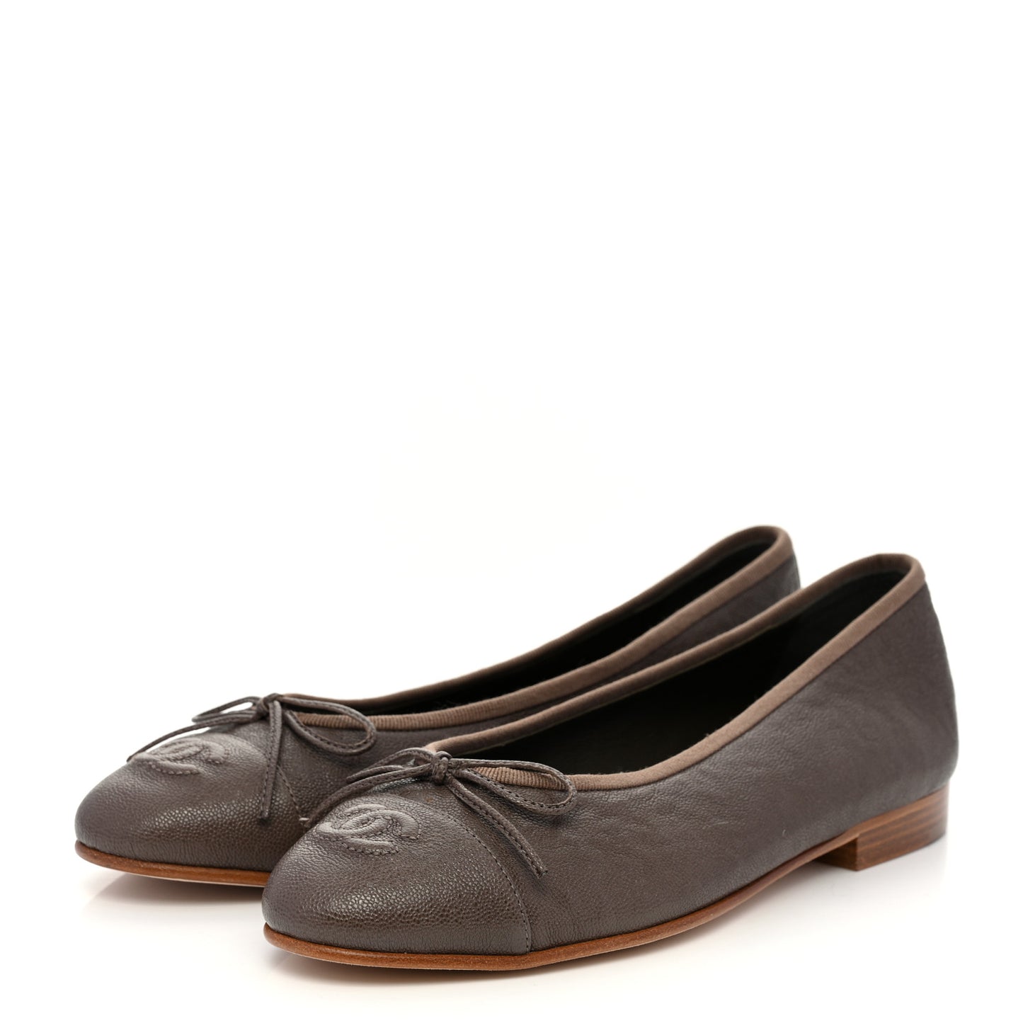 Caviar CC Cap Toe Ballerina Flats 37 Brown