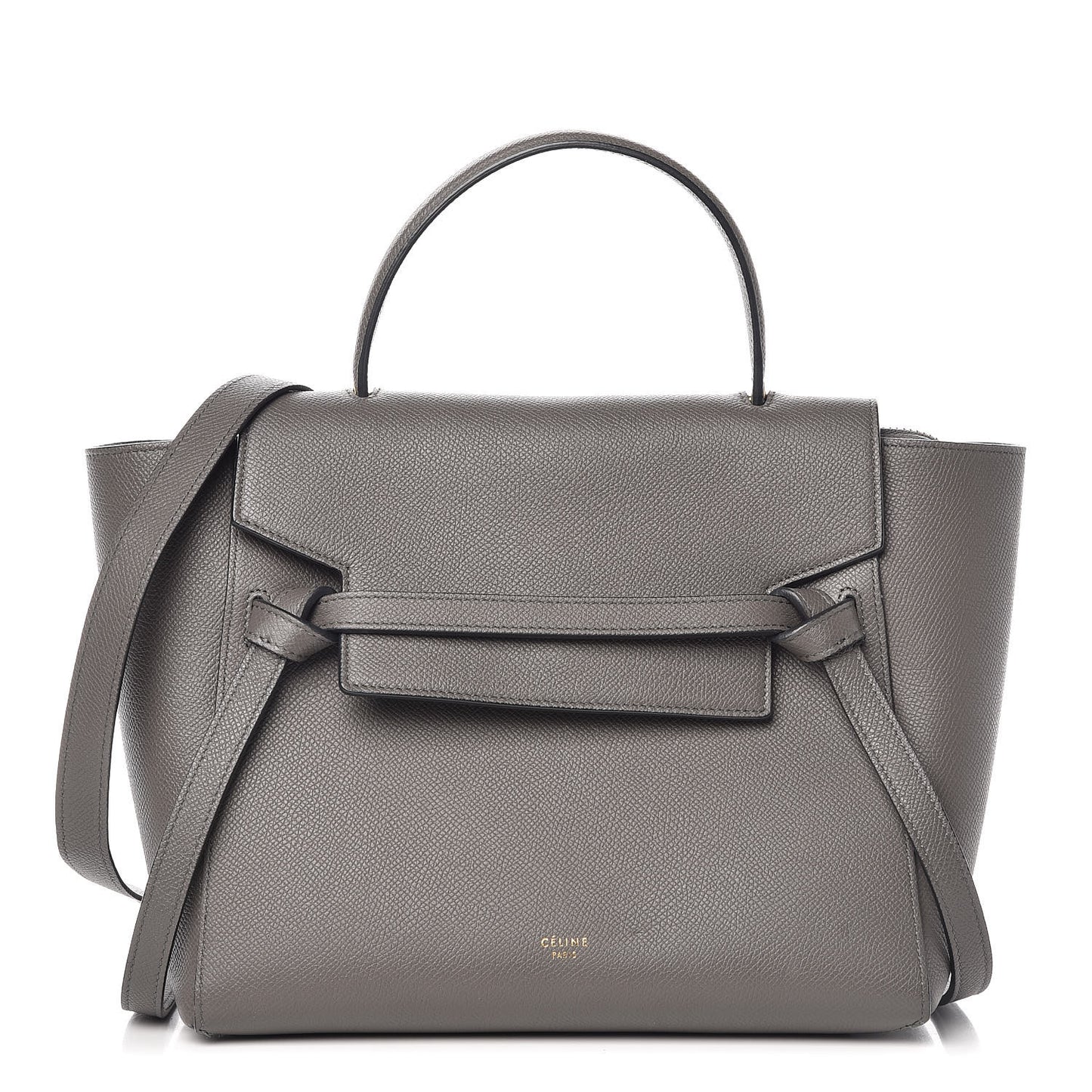 Baby Grained Calfskin Micro Belt Bag Grey