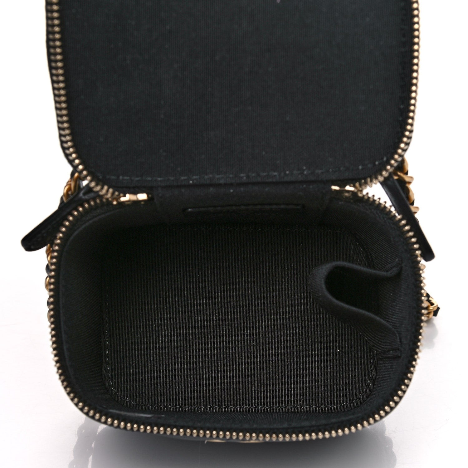 Chanel Lambskin Quilted Top Handle Mini Vanity Case With Chain Black 5 of 11