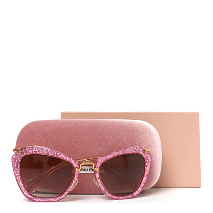 Miu Miu Acetate Metal Cat Eye Sunglasses SMU10N Pink 7 of 7