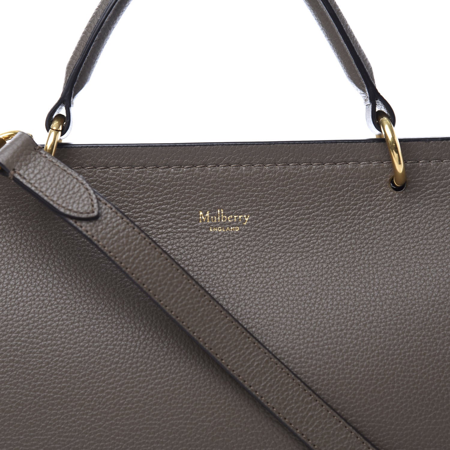 Mulberry Natural Grain Amberley Satchel Mole Grey 8 of 9