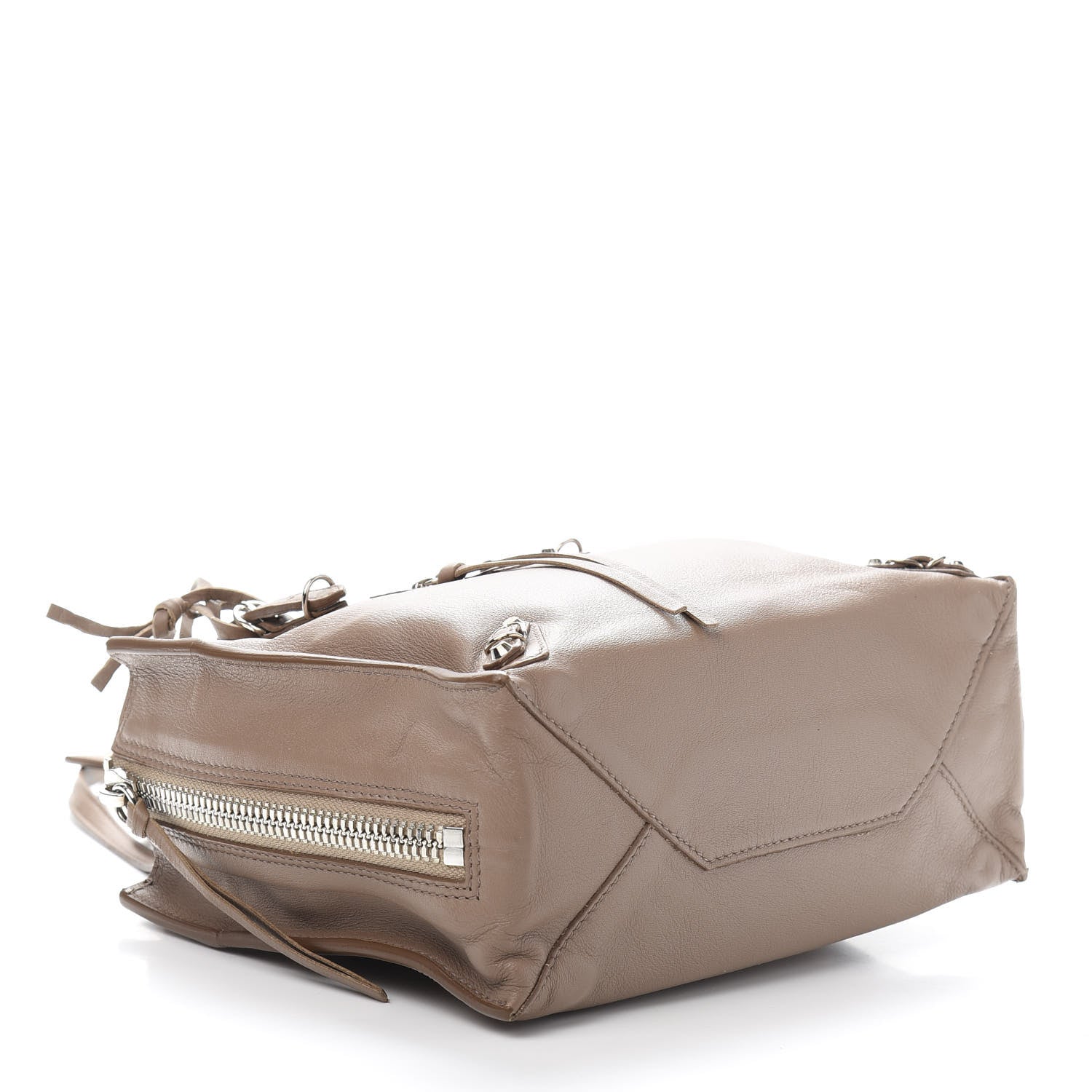 Balenciaga Calfskin Papier Mini A4 Zip Around Tote Beige Sable 5 of 12