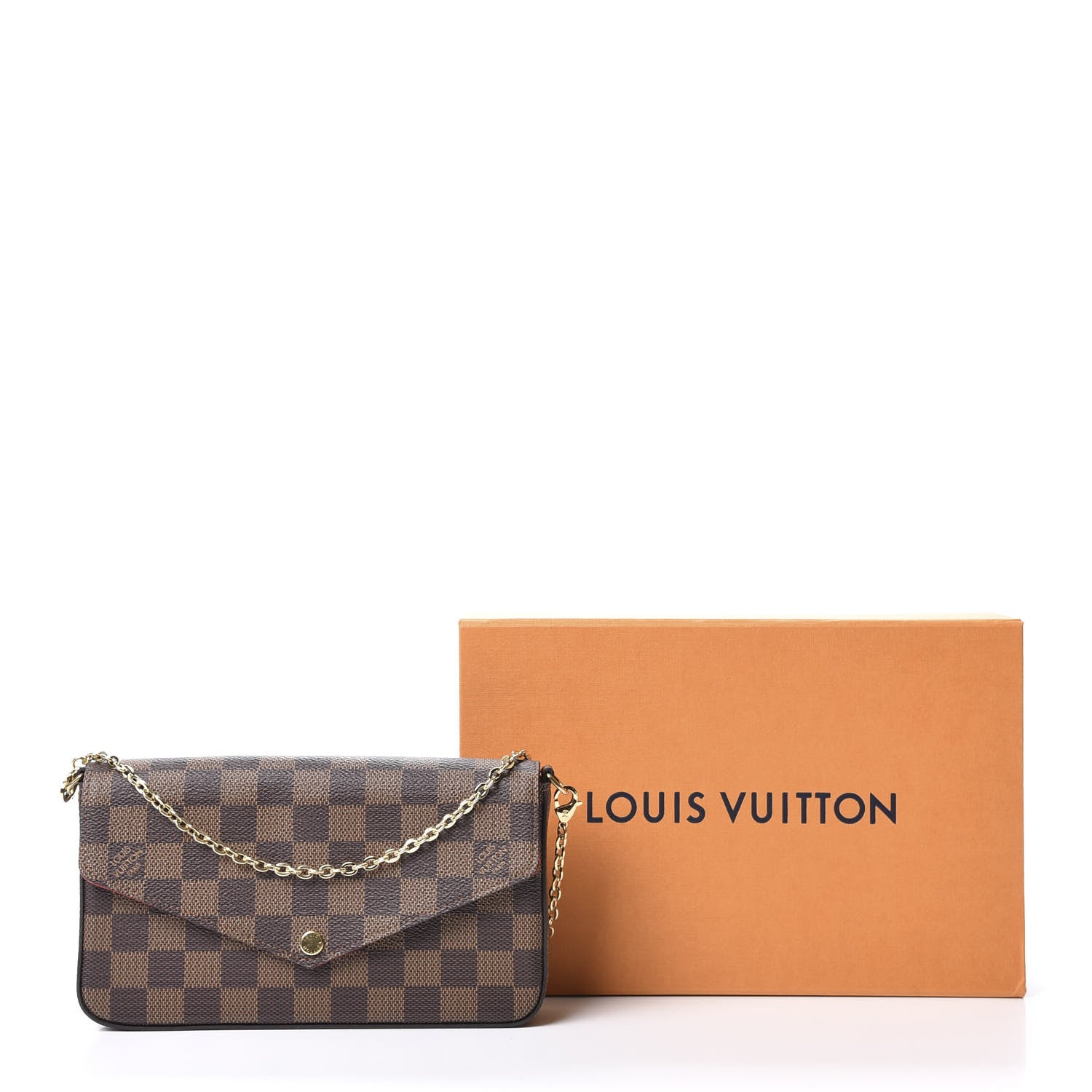 Louis Vuitton Damier Ebene Pochette Felicie Chain Wallet 12 of 12
