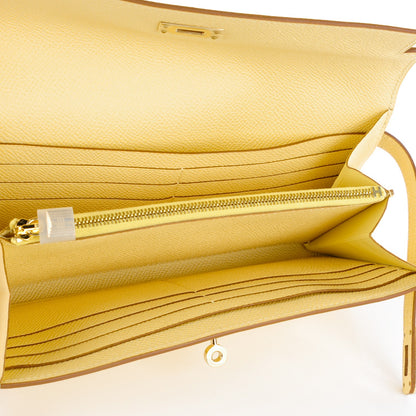 Hermes Epsom Kelly Longue Wallet Soufre 5 of 10